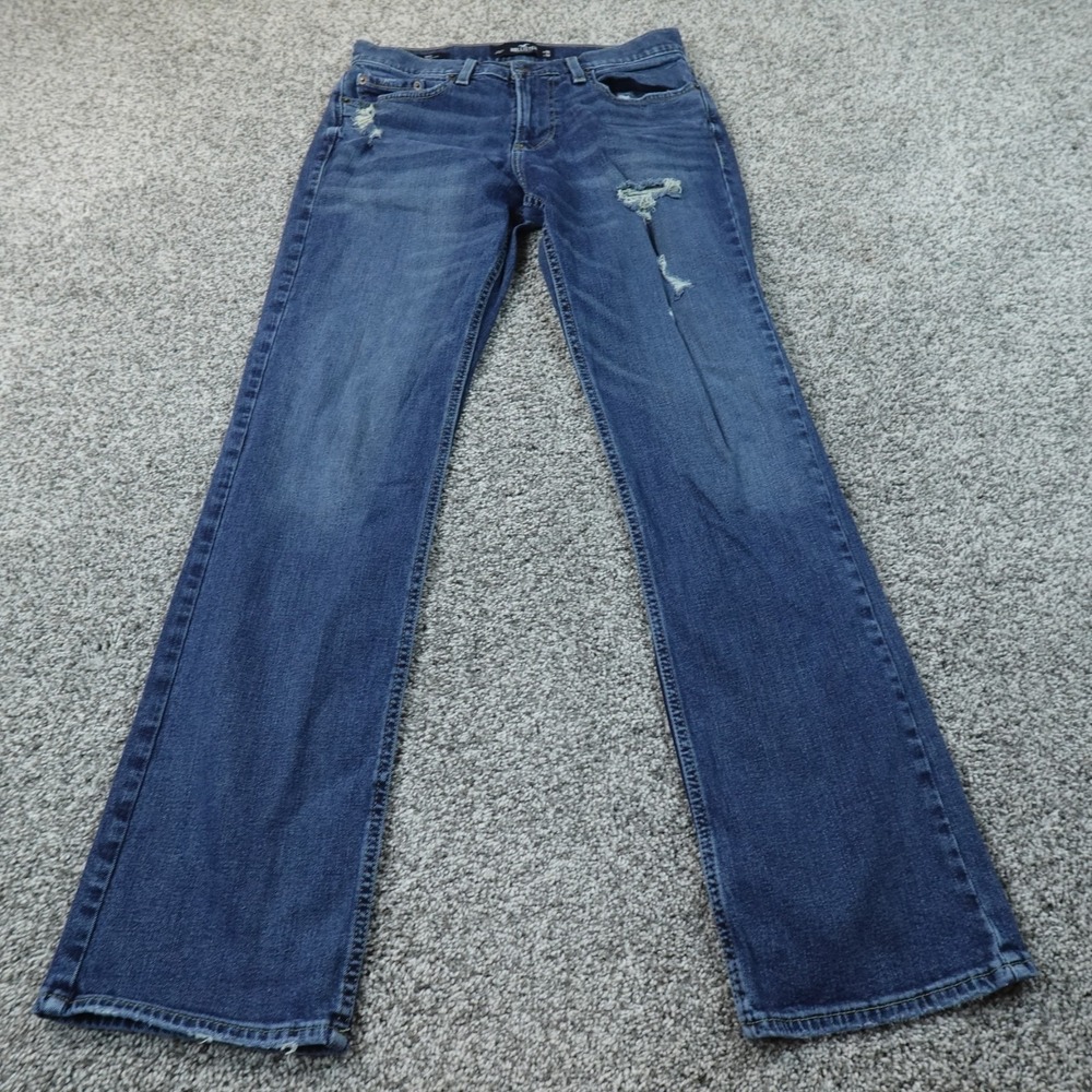 Hollister Jeans Mens 30X32 Dark Blue Denim Pants Boot Epic Flex Western Stretch